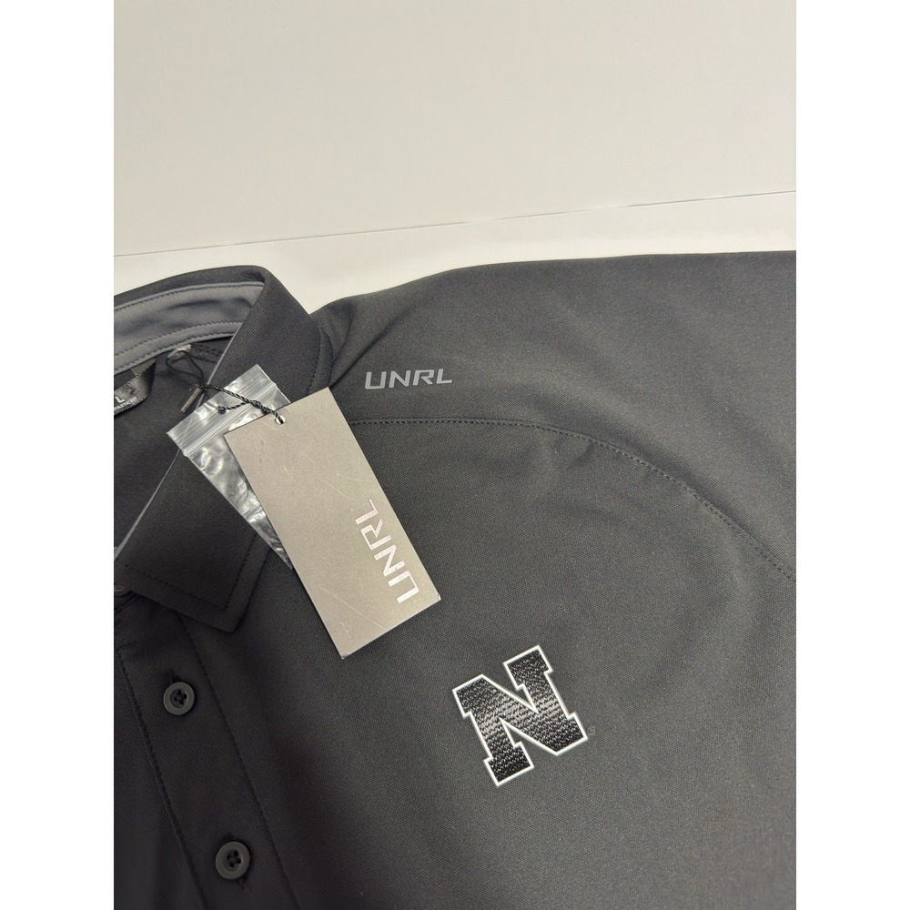 UNRL Tradition Polo Men's L Short Sleeve Performance Nebraska Huskers Football - Picture 7 of 12